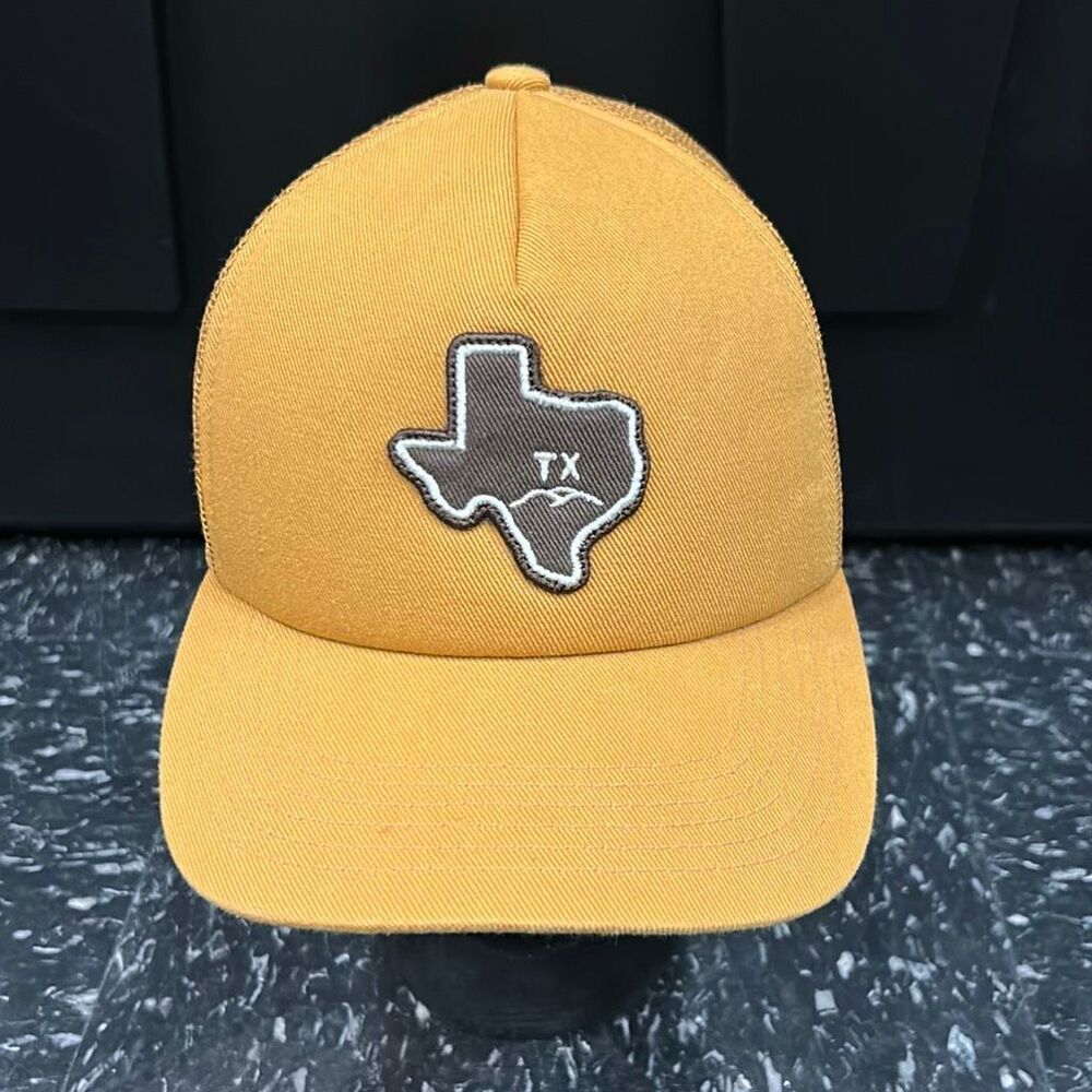 Heart of Texas Cedar Chopper Trucker Hat Snapback Gold Texas Hill Country Provis